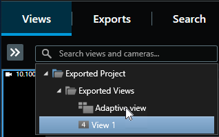 Välja anpassad vy i XProtect Smart Client – Player.