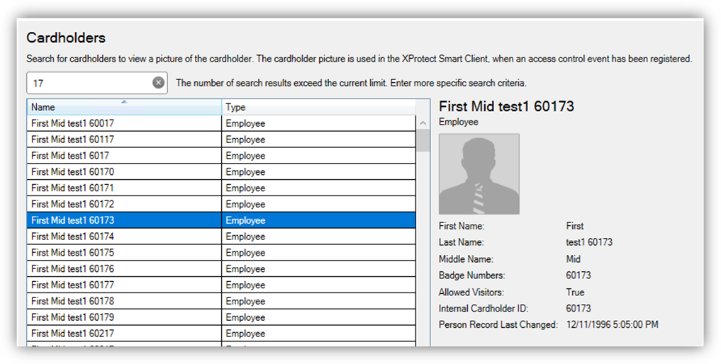 Searching for cardholders explained