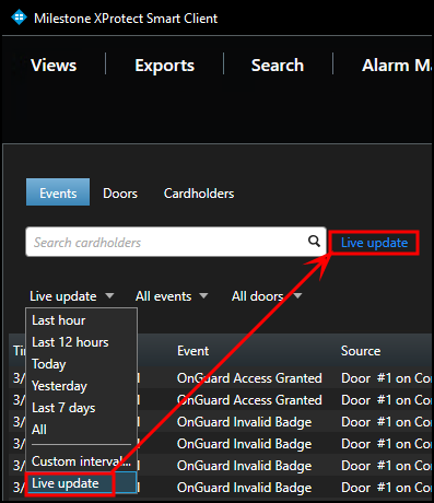 Access control workspace events