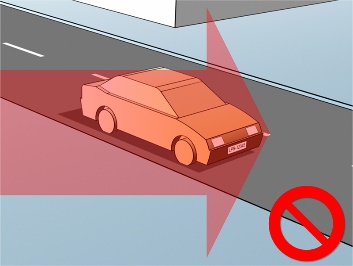 Ejemplo de posicionamiento incorrecto de la cámara para el inicio oportuno del proceso de LPR.