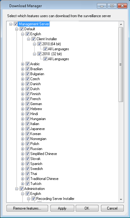 Download Manager-configuratie.