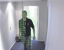 Förhandsvisning av bild med detekterad rörelse.