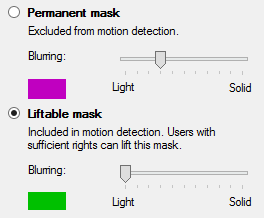 Mască ridicabilă selectată cu estompare ușoară.