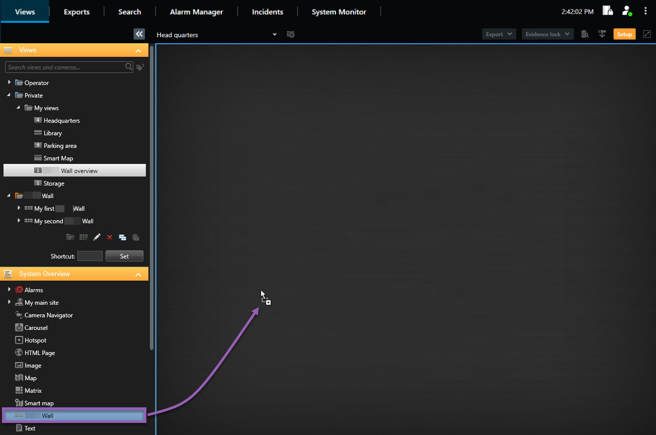Smart Wall-besturing toevoegen aan weergaven in XProtect Smart Client.